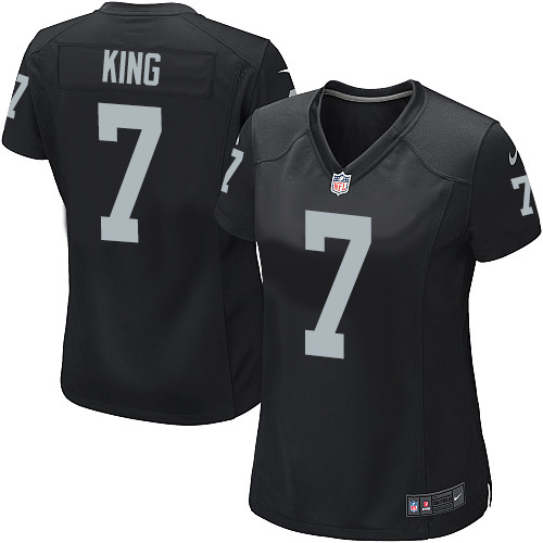 Women's Game Marquette King Nike Jersey Black Home - #7 NFL Oakland Raiders